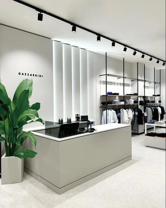 Mẫu thi công shop quần áo nam sang trọng