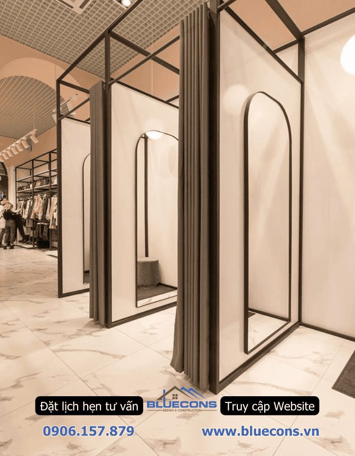 Thi công shop thời trang nam nhỏ đẹp đơn giản TPHCM
