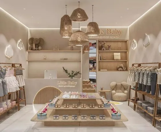 Thi Công Shop Quần Áo Trẻ Em 10 Ý Tưởng Trang Trí Độc Đáo 2 Mẫu thi công shop quần áo trẻ em hiện đại