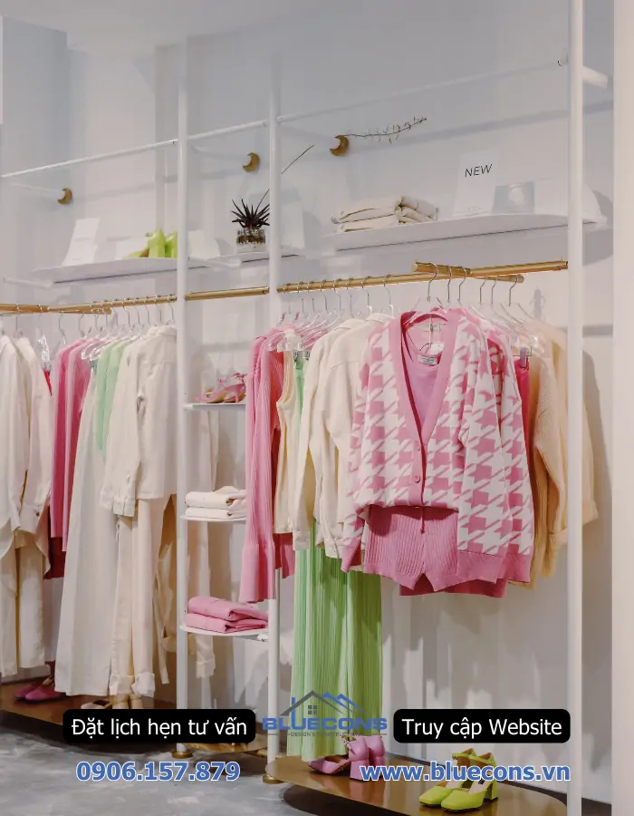 Thi công shop thời trang đẹp, quần áo nam nữ đơn giản TPHCM 3 Thi công shop thời trang đẹp, quần áo nam nữ đơn giản TPHCM