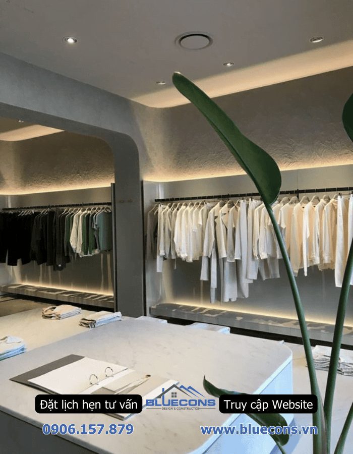 Thi công shop thời trang nữ TPHCM trọn gói, giá rẻ