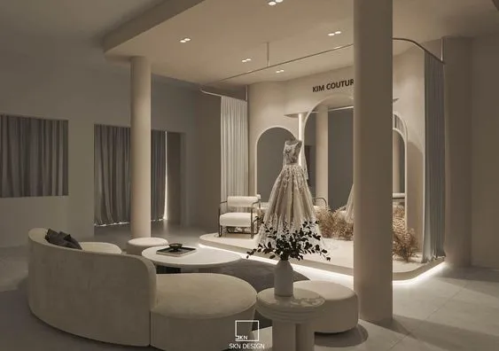 Thi Công Shop Trang Phục Cưới Mẫu Thiết Kế Đẹp Nhất Năm 8 Những mẫu thi công shop trang phục cưới sang trọng
