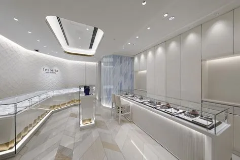 Thi công shop trang sức Thiết kế hiện đại và sang trọng 6 Thi công shop trang sức đẹp và sang trọng