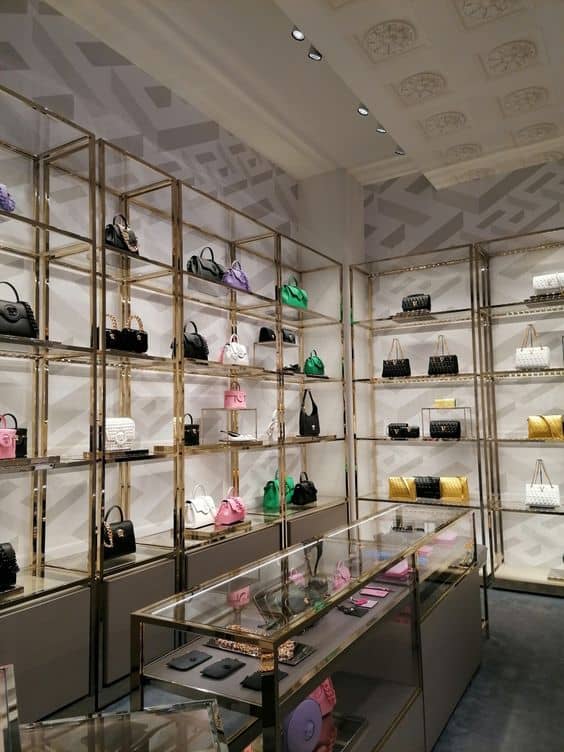 Những mẫu thi công shop túi xách đẹp hiện nay