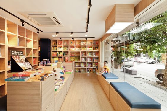 Thi công shop văn phòng phẩm thu hút khách hàng