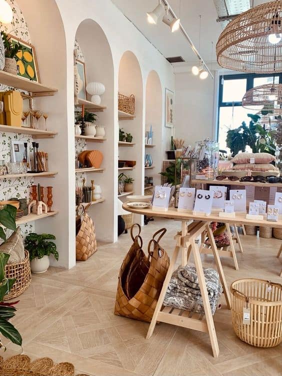 Mẫu thi công shop văn phòng phẩm đẹp