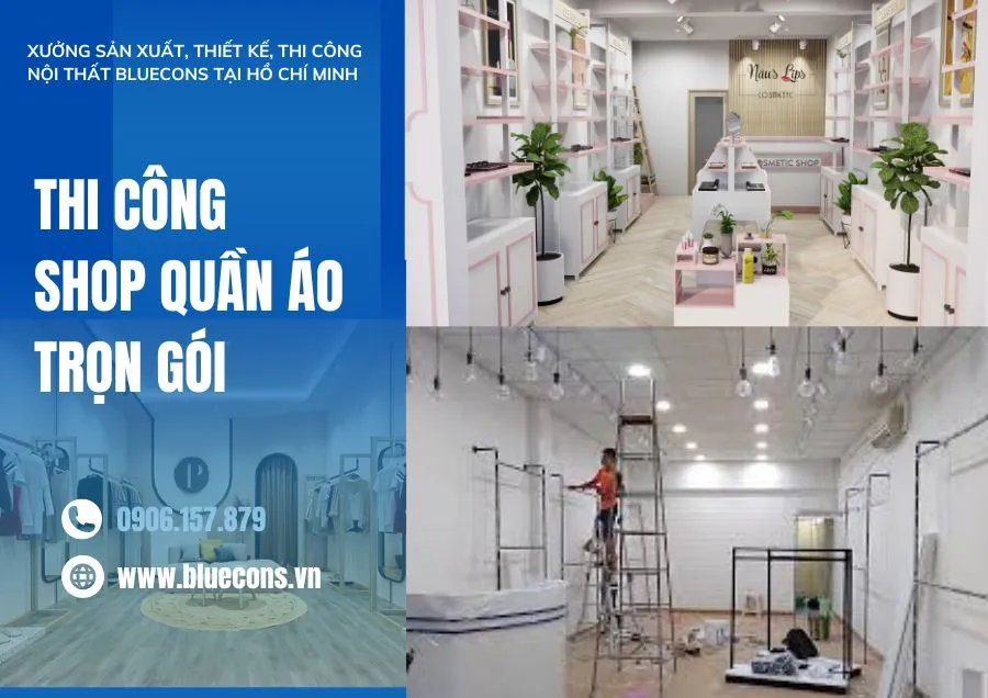 Thi công shop quần áo