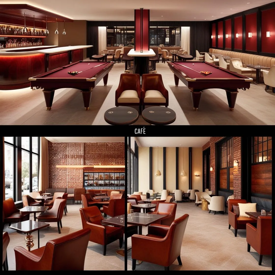 Quán Bida Kết Hợp Cafe 5 thiết kế Quán Bida Kết Hợp không gian quán Cafe