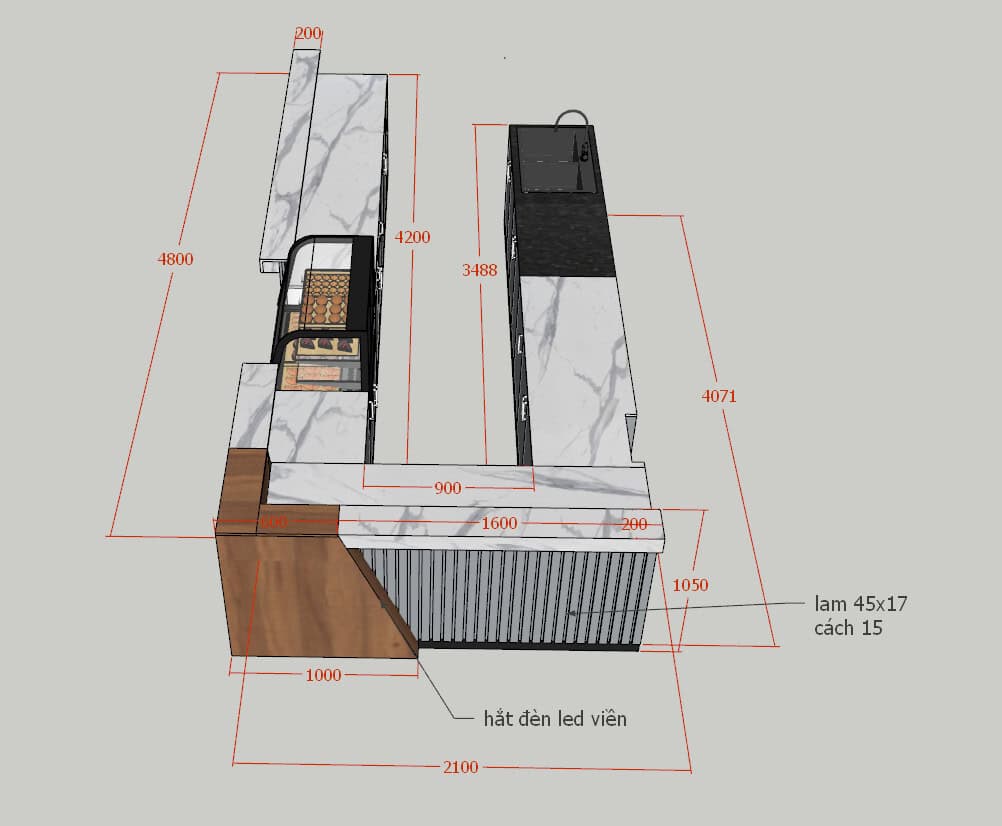 Mẫu quầy bar cafe gỗ đẹp chất lượng giá rẻ nhất 2024 21 Mẫu quầy bar cafe gỗ đẹp chất lượng giá rẻ nhất 2024