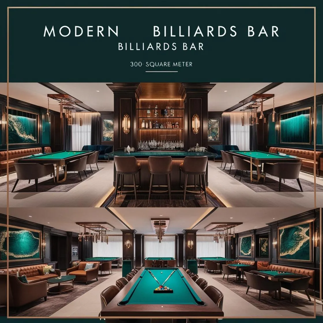thiết kế Trang trí quán bida hiện đại 300 mét vuông (3)