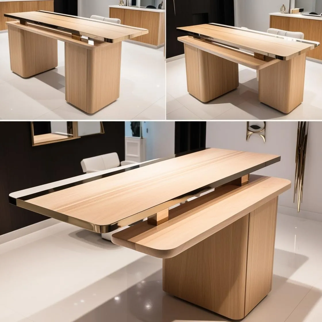 Bàn Làm Nail Cho Salon - Nail salon table 9 thiết kế bàn làm nail cho salon hiện đại bằng gỗ_ (1)