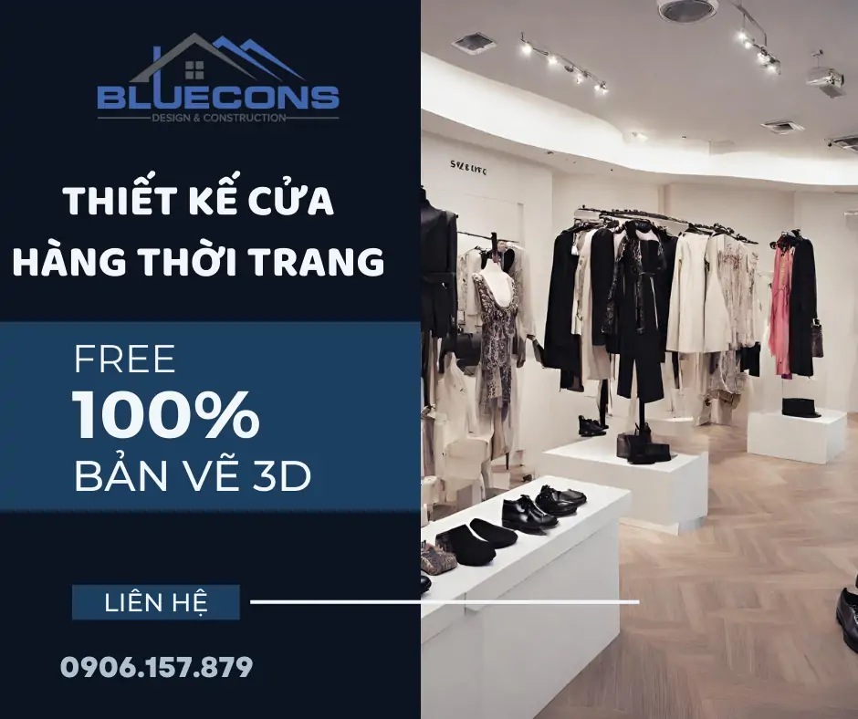 Thiết kế cửa hàng thời trang độc đáo dễ thu hút ánh nhìn khách hàng