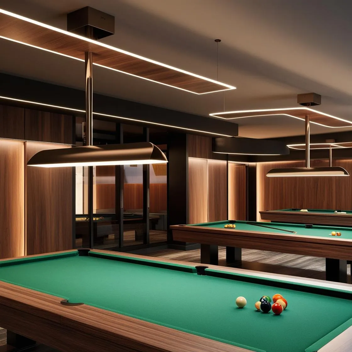 thiết kế hệ thống Đèn Chiếu Sáng trong Quán Bida (3)