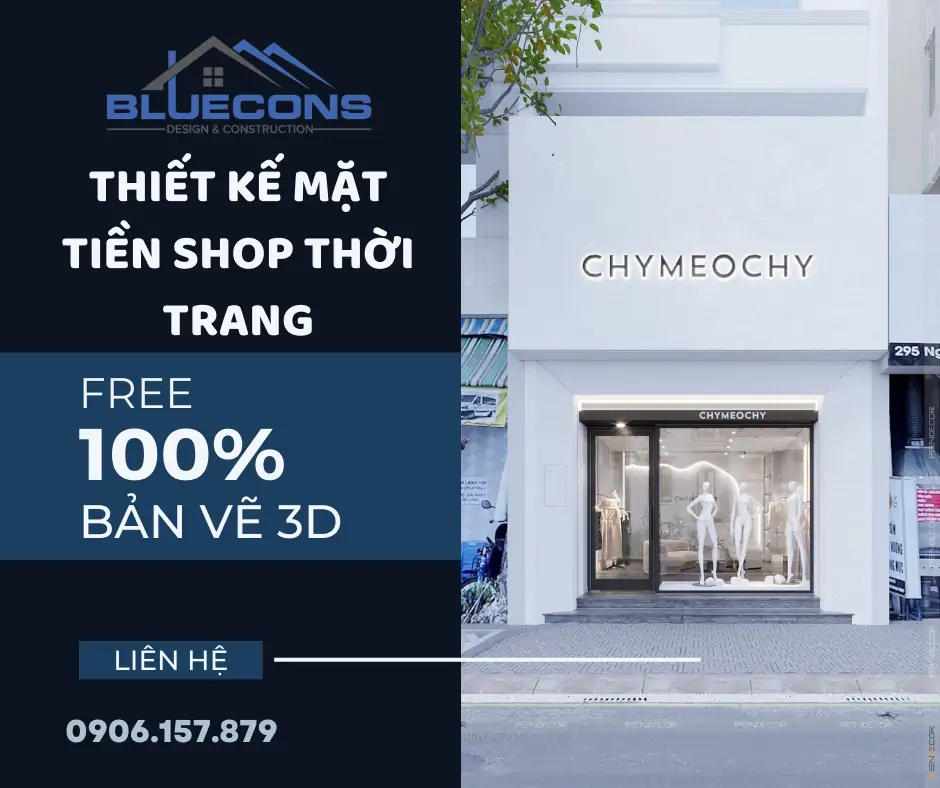 Thiết kế mặt tiền shop thời trang đẹp độc đáo được ưa chuộng nhất 2024