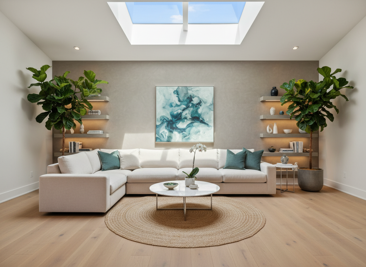 Thiet Ke Noi That Nha Pho Hien Dai Chuan Phong Thuy Phong Khach Rong Thoang