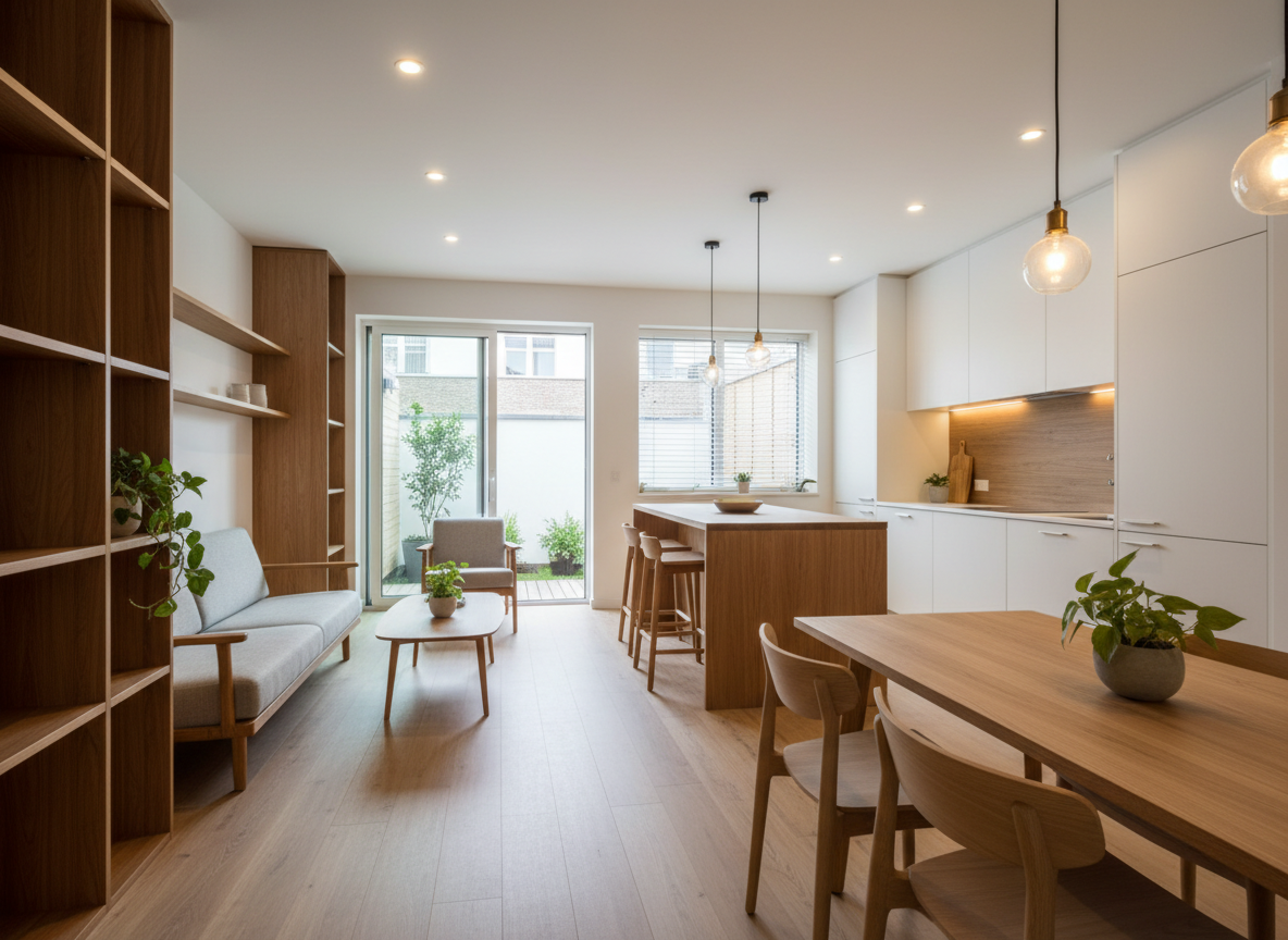 Thiet Ke Noi That Nha Pho Hien Dai Toi Gian Phong Khach Lien Bep Khong Gian Mo Thiet Ke Noi That Nha Pho Hien Dai Toi Gian Phong Khach Lien Bep Khong Gian Mo