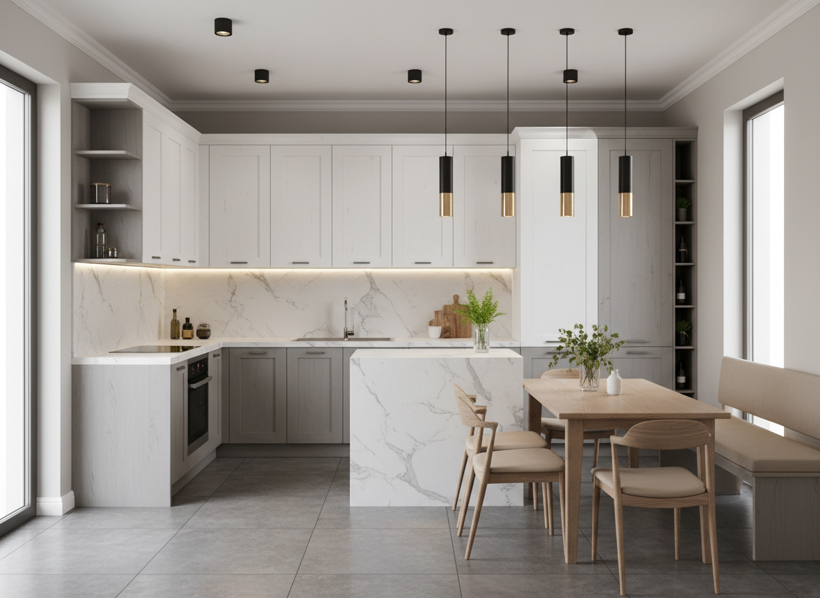 Thiet Ke Noi That Nha Pho Tron Goi Gia Tot Khong Gian Bep Hien Dai Tu Bep Chu L Thiet Ke Noi That Nha Pho Tron Goi Gia Tot Khong Gian Bep Hien Dai Tu Bep Chu L