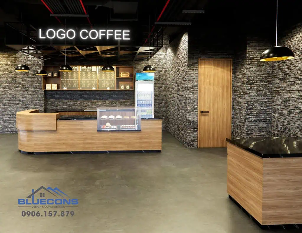 Thiết kế quầy bar cafe đẹp phong cách hiện đại - Đơn vị thiết kế thi công quầy bar chuyên nghiệp