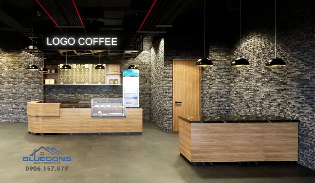 Thiết kế quầy bar cafe đẹp phong cách hiện đại - Đơn vị thiết kế thi công quầy bar chuyên nghiệp