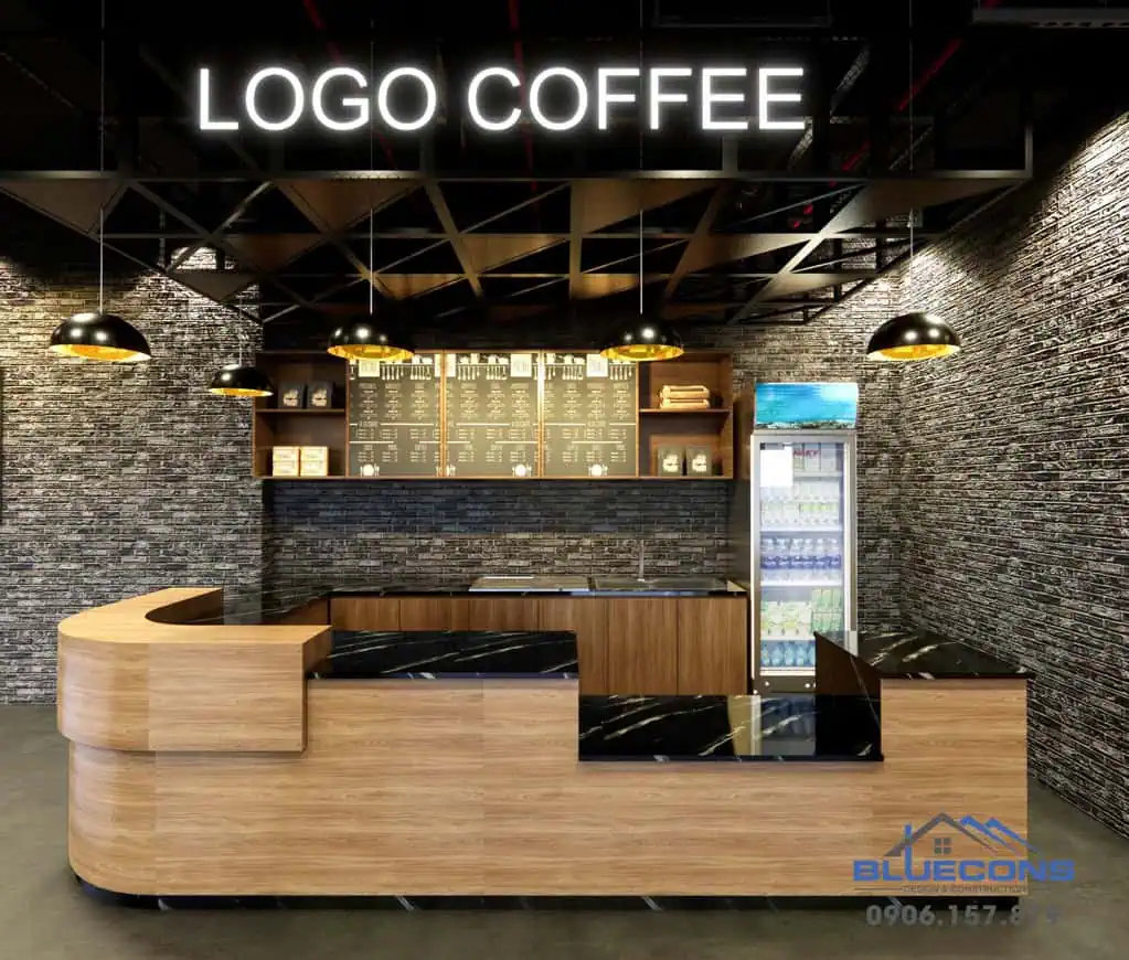 Thiết kế quầy bar cafe đẹp phong cách hiện đại - Đơn vị thiết kế thi công quầy bar chuyên nghiệp