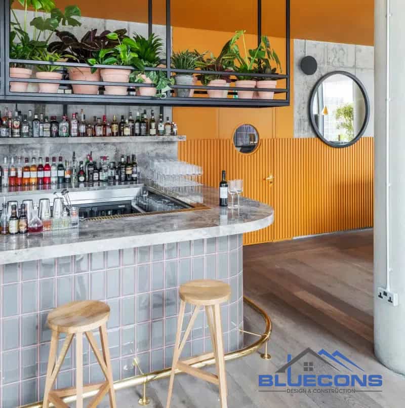 Mẫu thiết kế quầy bar chữ L [Đẹp - Hiện Đại - Ấn Tượng] tiện lợi hút khách hàng