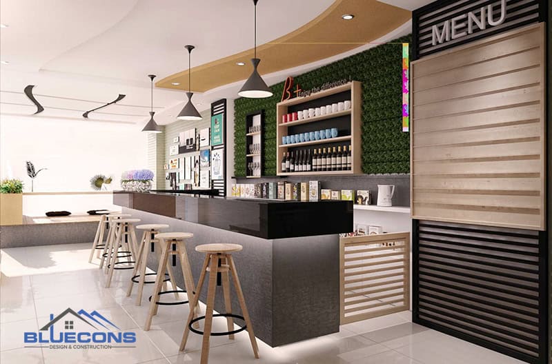 Mẫu thiết kế quầy bar chữ L [Đẹp - Hiện Đại - Ấn Tượng] tiện lợi hút khách hàng