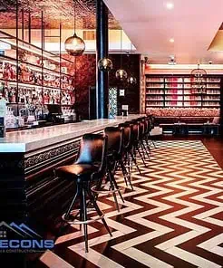 Mẫu thiết kế quầy bar chữ L [Đẹp - Hiện Đại - Ấn Tượng] tiện lợi hút khách hàng QB007