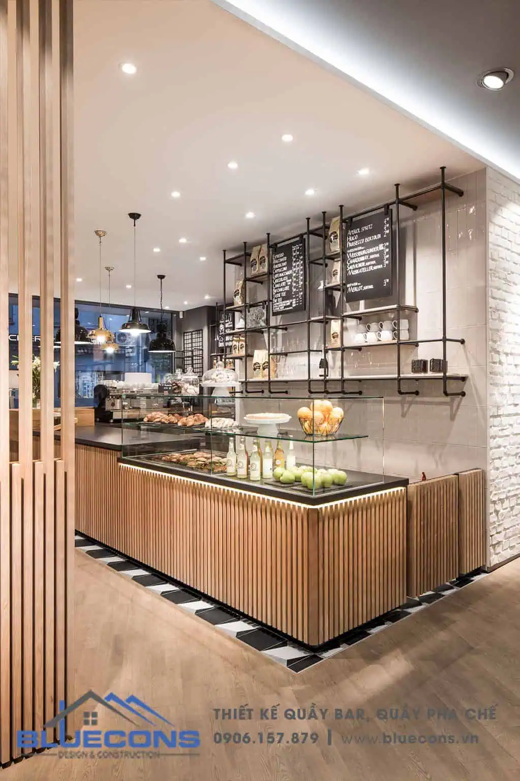 Lựa chọn màu sắc mẫu quầy pha chế đẹp quán cafe hợp phong thủy thu hút khách 3 mẫu quầy pha chế đẹp