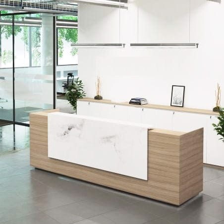 Quầy lễ tân gỗ tự nhiên