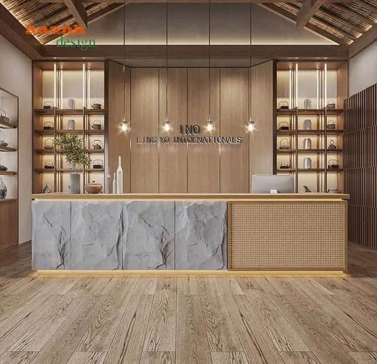 Thiết kế quầy lễ tân bền vững
