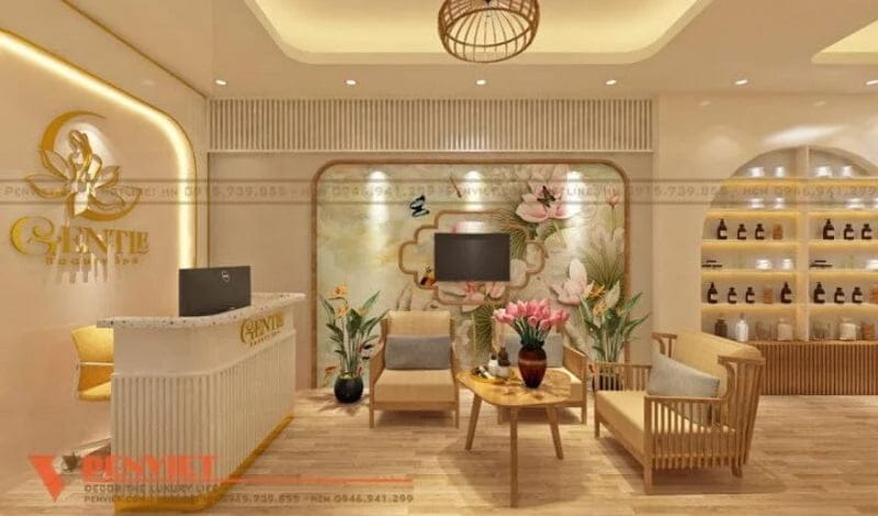 Quầy lễ tân kính cao cấp