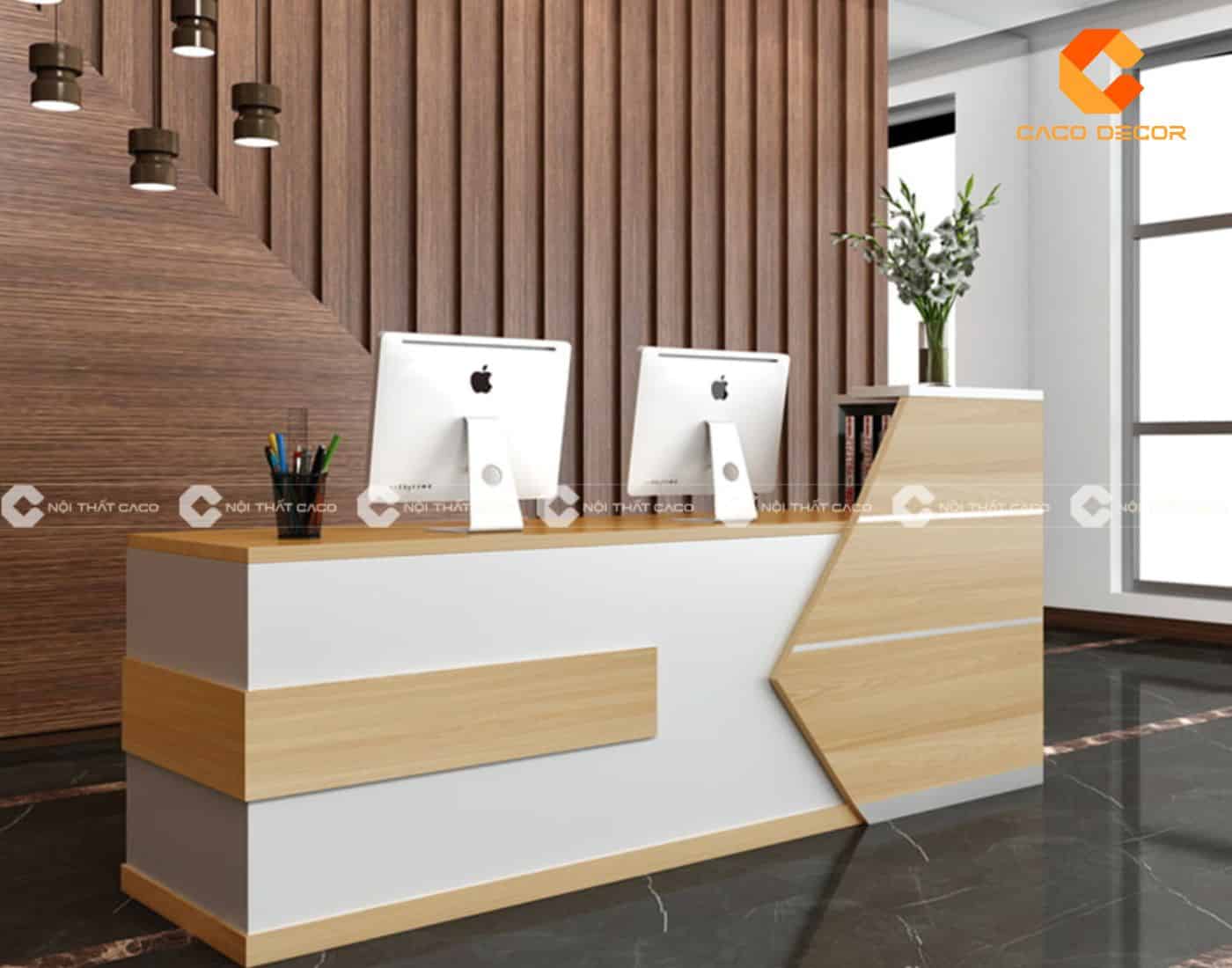Mẫu quầy lễ tân hiện đại