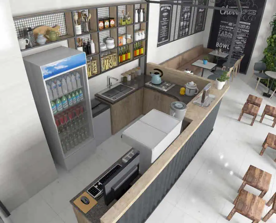 Quầy pha chế hình chữ L