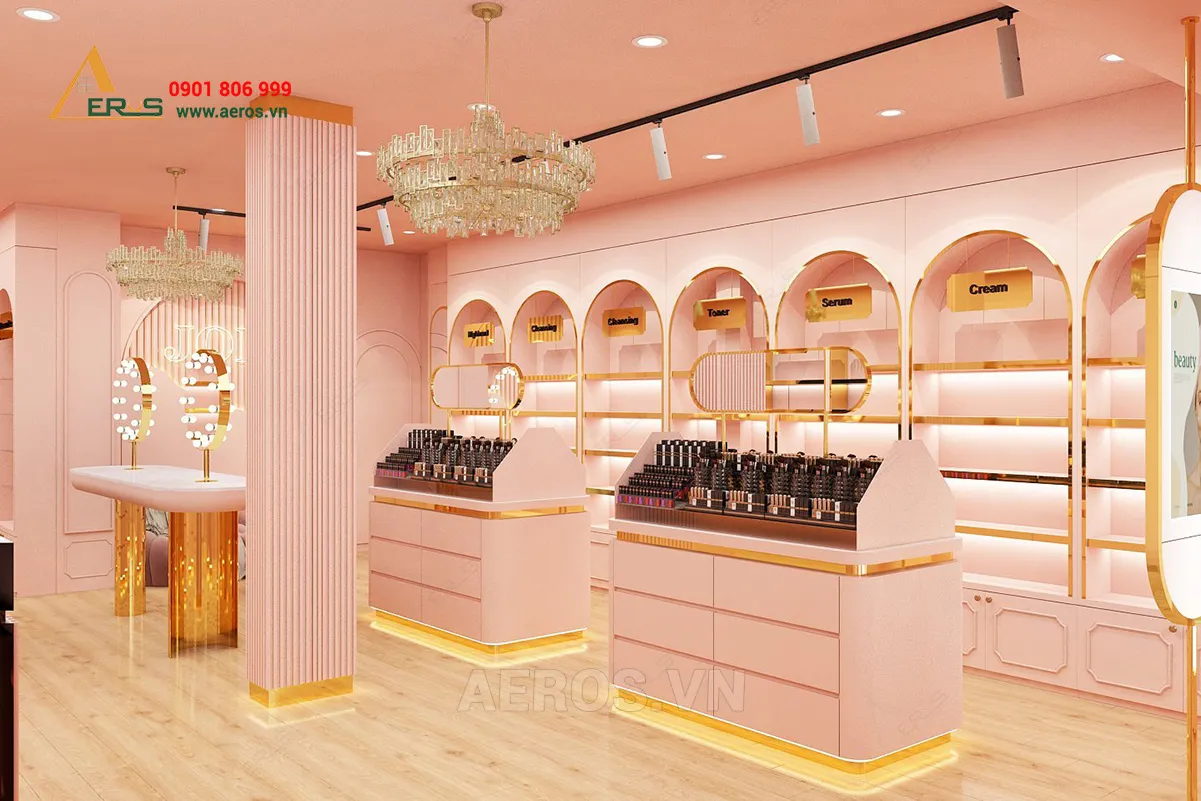 Thiết kế shop mỹ phẩm