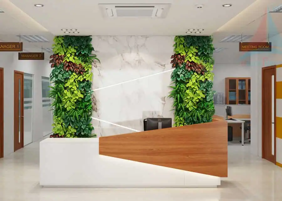 Thi công quầy lễ tân