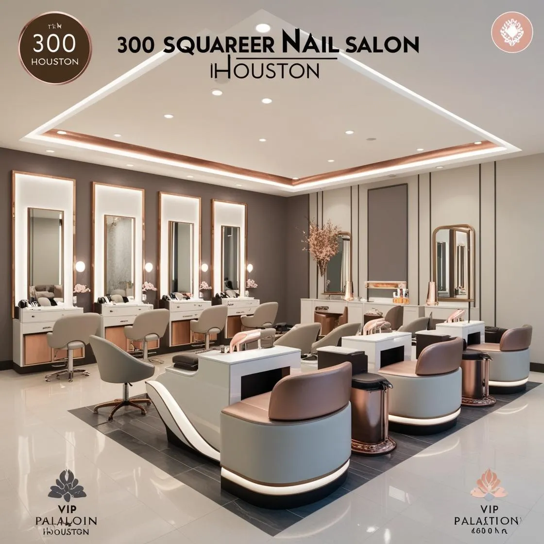 Thiết Kế Tiệm Nail Tại Houston - Nail Salon Design In Houston 4 thiết kế tiệm nail tại Houston 300m2_ (3)