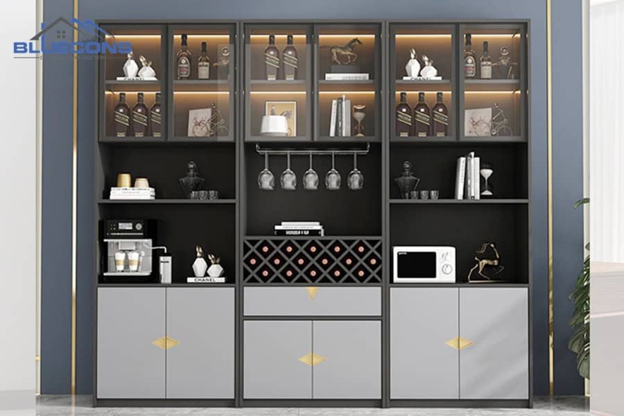 Thiết kế tủ rượu cho phòng khách