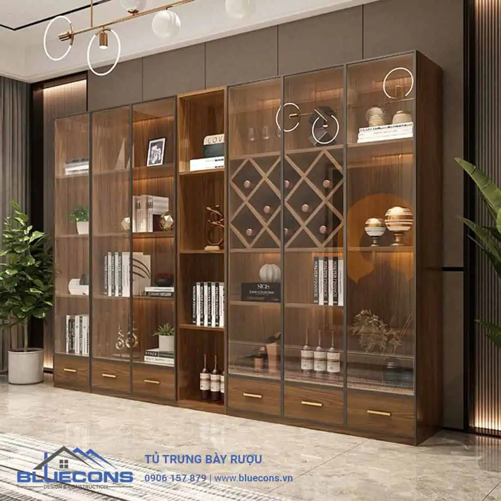 Mẫu thiết kế tủ trưng bày rượu đẹp
