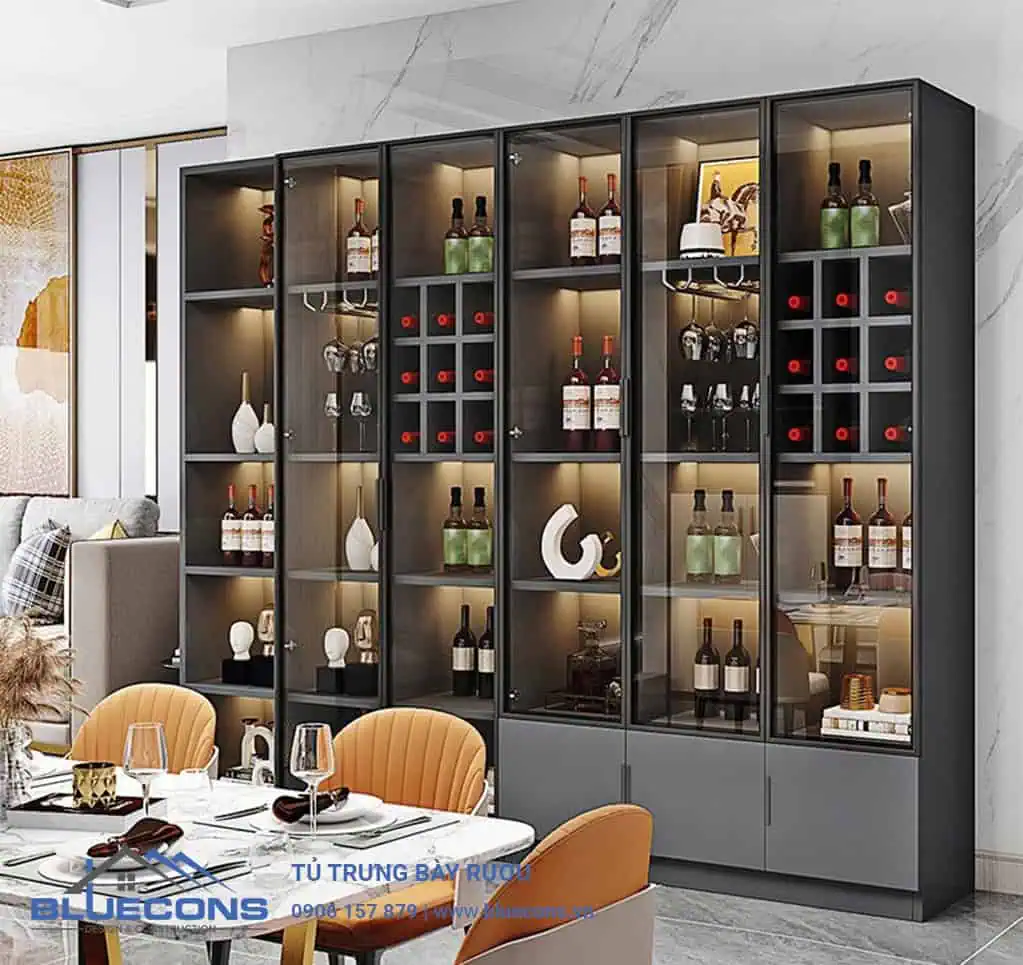 Mẫu thiết kế tủ trưng bày rượu đẹp