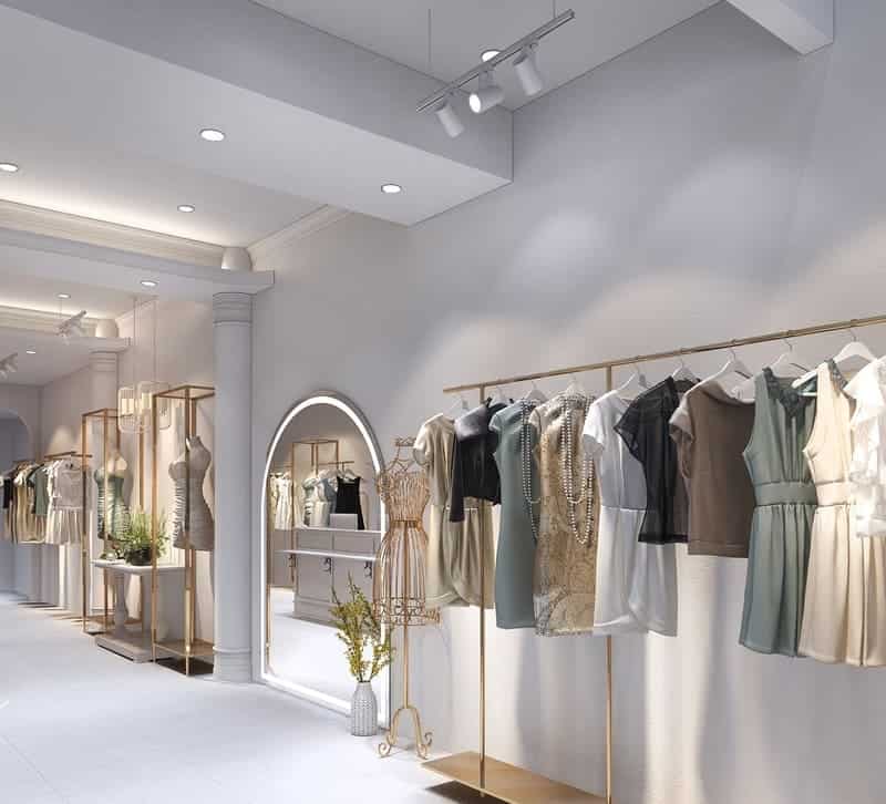 Thiết kế shop tối giản