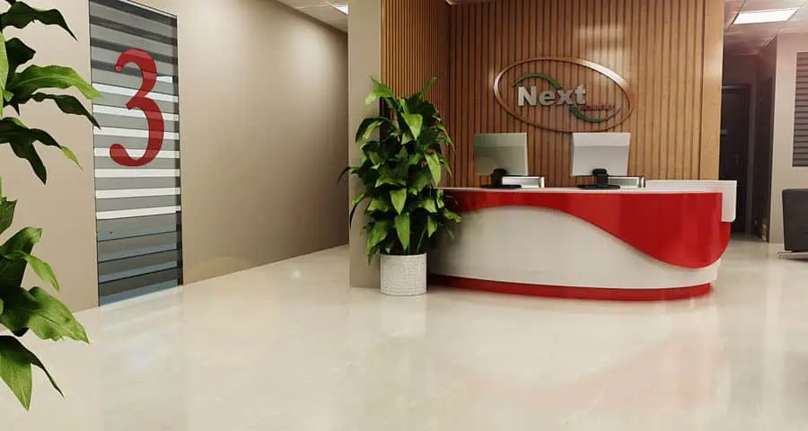 Quầy lễ tân nghệ thuật