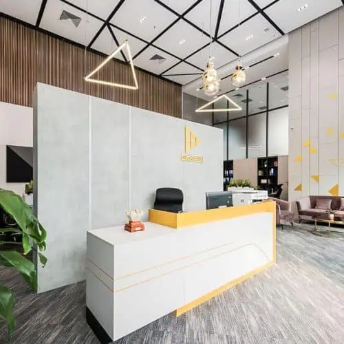 Quầy lễ tân hiện đại