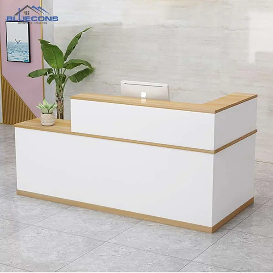 Quầy lễ tân mini TPHCM nhiều mẫu mã, màu sắc và kích thước đa dạng 15 Trang trí quầy lễ tân mini ấn tượng