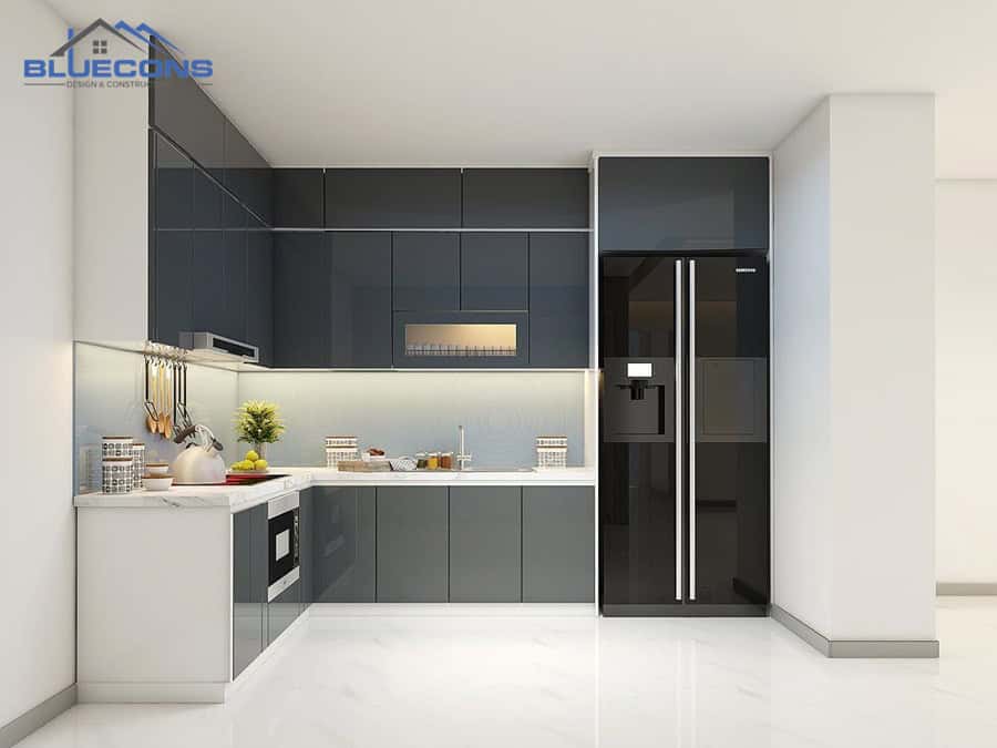 25+ Tủ bếp đóng sẵn giá rẻ đẹp và chất lượng tốt tại Bluecons 5 Tủ bếp Acrylic đóng sẵn tiết kiệm diện tích