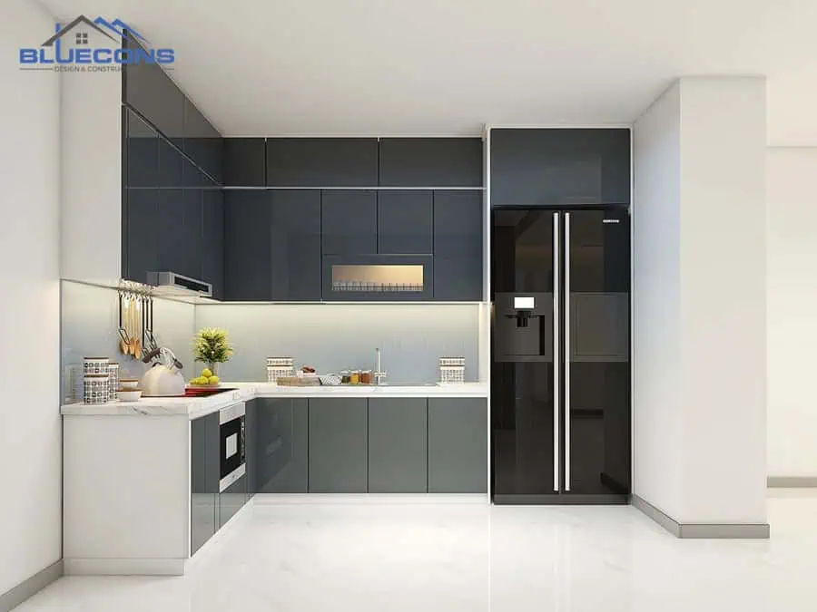 25+ Tủ bếp đóng sẵn giá rẻ đẹp và chất lượng tốt tại Bluecons 6 Tủ bếp Acrylic đóng sẵn tiết kiệm diện tích