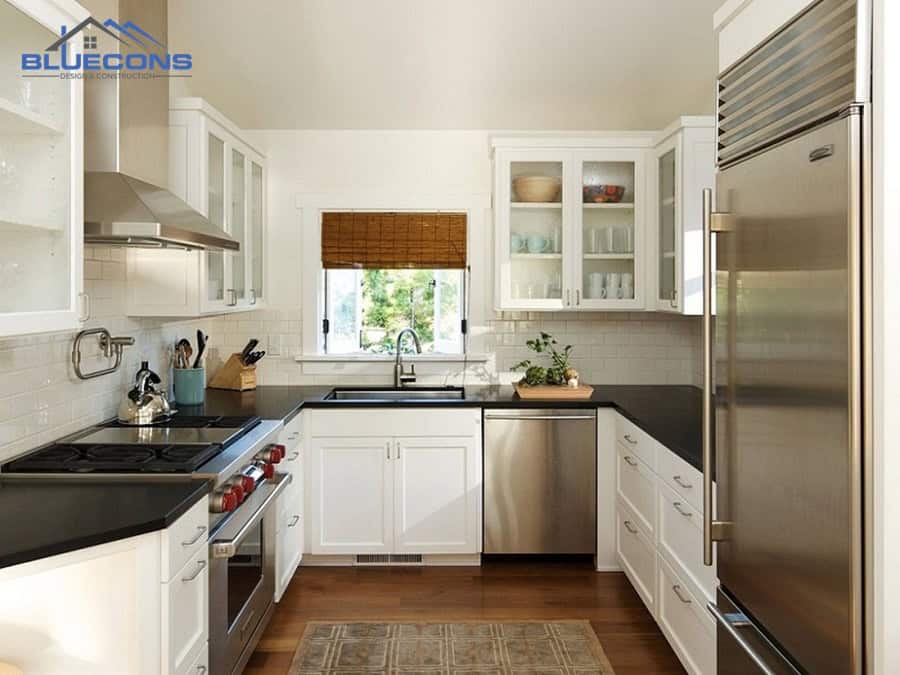 25+ Tủ bếp đóng sẵn giá rẻ đẹp và chất lượng tốt tại Bluecons 9 Tủ bếp chữ U kiểu dáng hiện đại