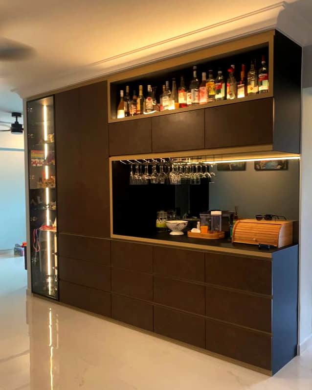 tủ bếp kết hợp quầy bar 2