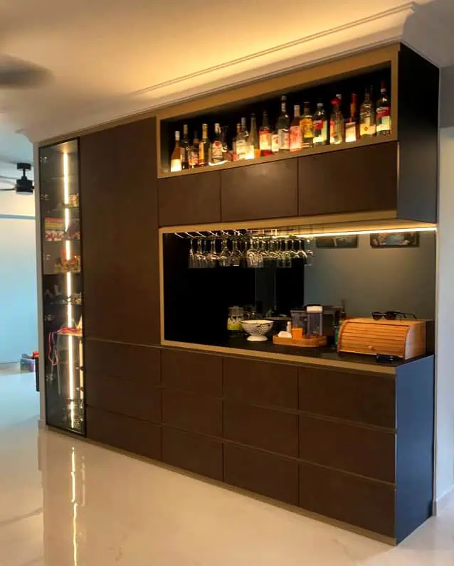 tủ bếp kết hợp quầy bar 2 tủ bếp kết hợp quầy bar 2