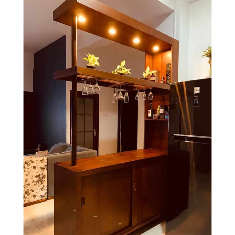 tủ bếp kết hợp quầy bar 3