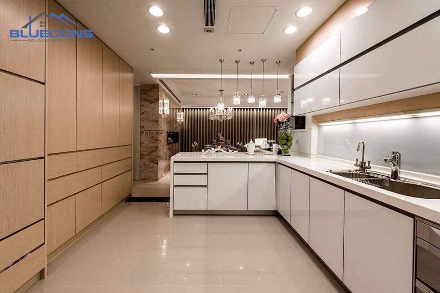 Tủ bếp phủ Acrylic phong cách đa dạng